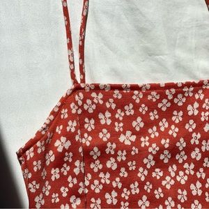 ZARA Orange Floral Dress